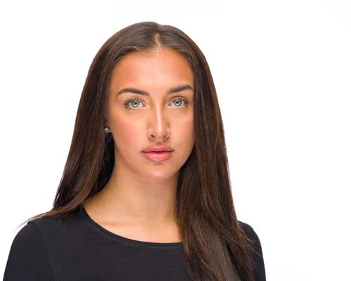 Headshot of Actor on Pure White Background By North East Photographer John J Bloomfield